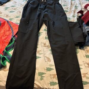 Hanes Black scrub pants